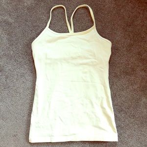 Lululemon Power Y tank - pale yellow
